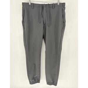 Uniqlo Ultra Stretch Smart Jogger Pants Gray Drawstring Active Tech Casual Men L